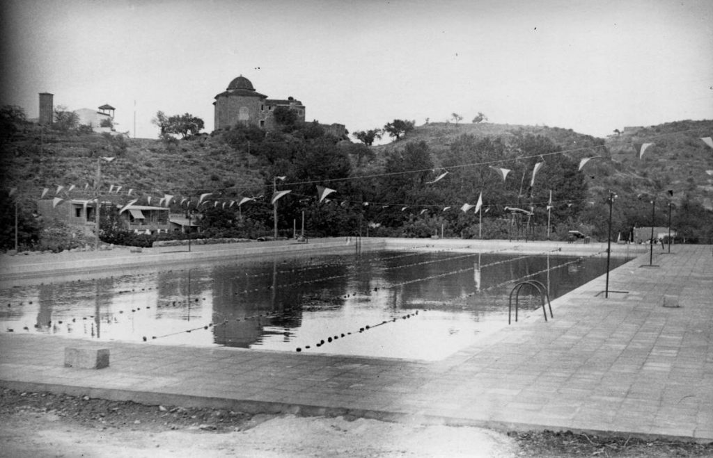 Inauguració de la piscina municipal, any 1961