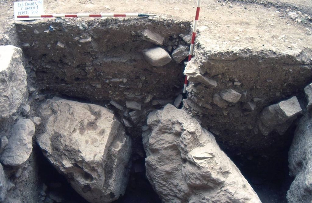 Excavació de l’accés a la Cova dels Orgues, campanya de 1994